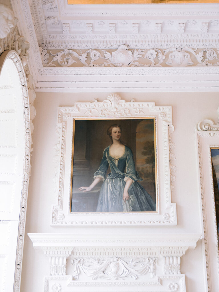 Internal interior photograph of Hawkstone Hall old painting 